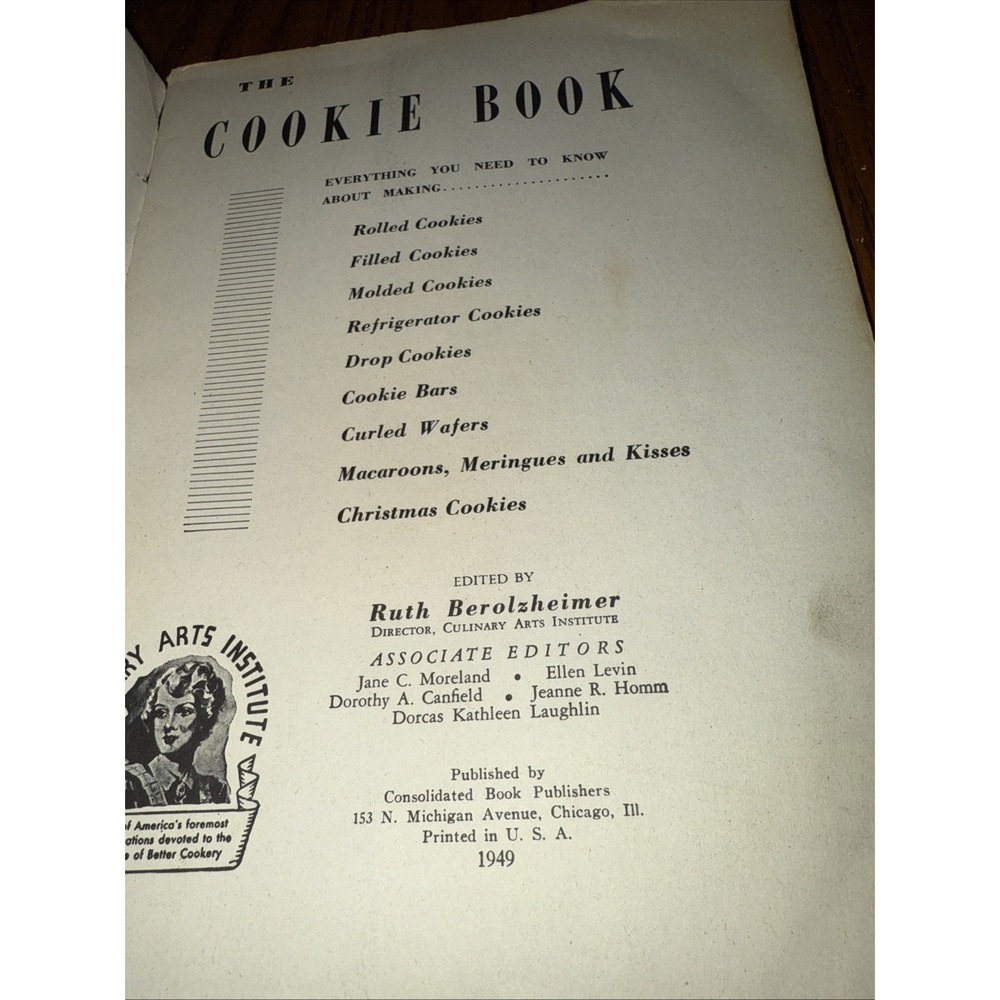 1949 Culinary Arts Institute 250 Cookies‎ and Small Cake Recipes Cookbook - Picture 4 of 6